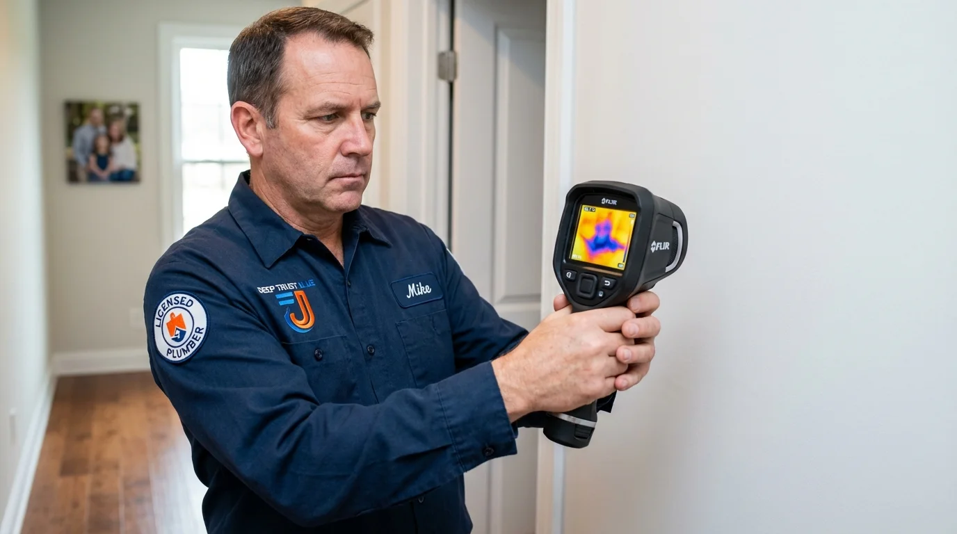 Thermal imaging leak detection by Johns Plumbing LLC in Richmond
